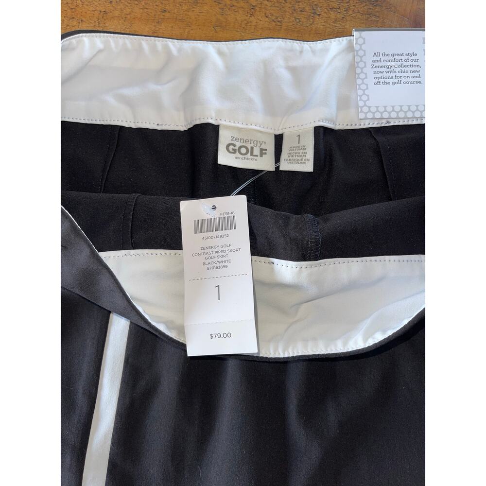 NWT Womens Black Zenergy Golf by Chicos Golf PIckleball Athletic Lined Skirt 1 - Picture 4 of 9